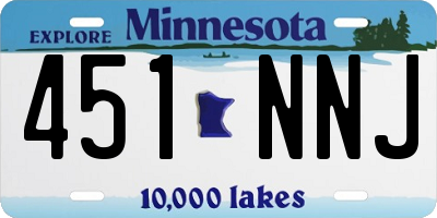 MN license plate 451NNJ
