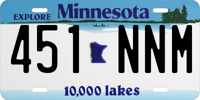 MN license plate 451NNM