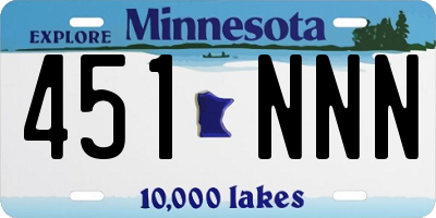 MN license plate 451NNN