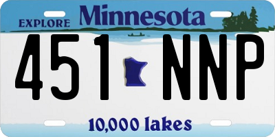 MN license plate 451NNP