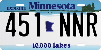 MN license plate 451NNR