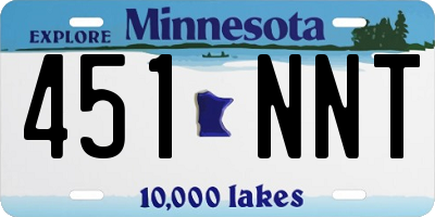 MN license plate 451NNT