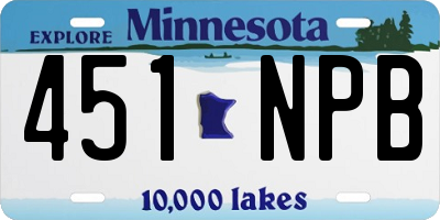 MN license plate 451NPB