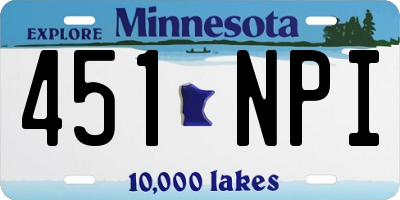 MN license plate 451NPI