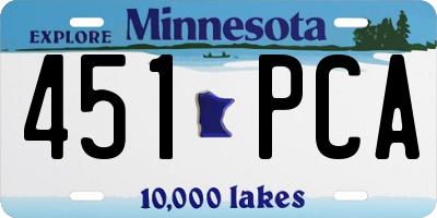 MN license plate 451PCA