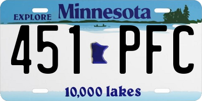 MN license plate 451PFC