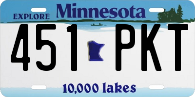 MN license plate 451PKT