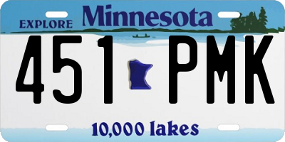 MN license plate 451PMK