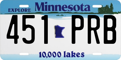 MN license plate 451PRB