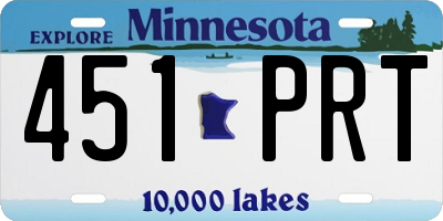MN license plate 451PRT