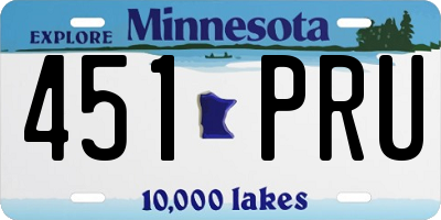 MN license plate 451PRU