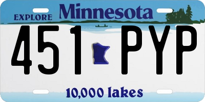MN license plate 451PYP