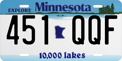 MN license plate 451QQF