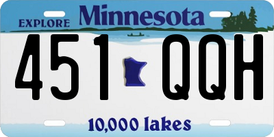 MN license plate 451QQH