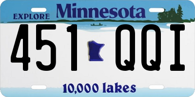 MN license plate 451QQI