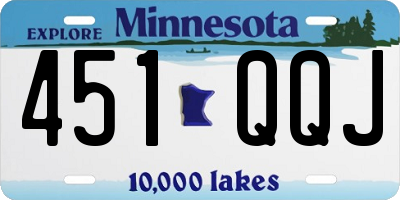 MN license plate 451QQJ