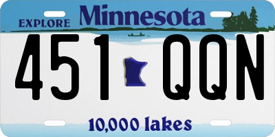 MN license plate 451QQN