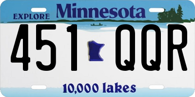 MN license plate 451QQR