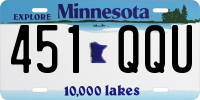 MN license plate 451QQU