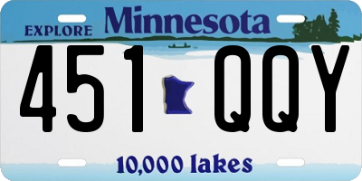 MN license plate 451QQY