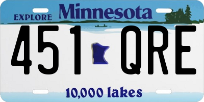 MN license plate 451QRE