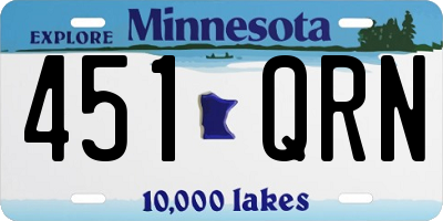 MN license plate 451QRN