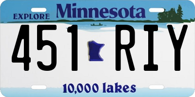 MN license plate 451RIY