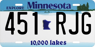 MN license plate 451RJG
