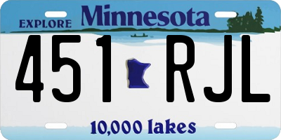 MN license plate 451RJL