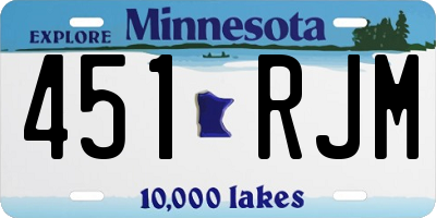 MN license plate 451RJM