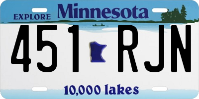 MN license plate 451RJN