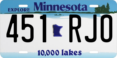 MN license plate 451RJO
