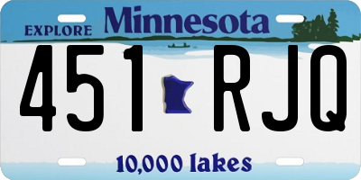 MN license plate 451RJQ