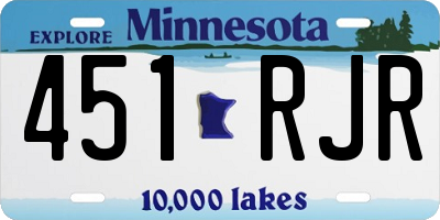 MN license plate 451RJR