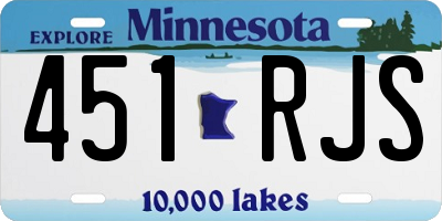 MN license plate 451RJS