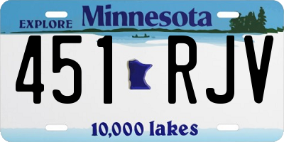 MN license plate 451RJV