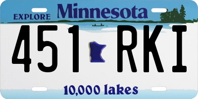 MN license plate 451RKI