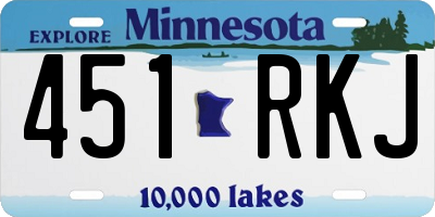 MN license plate 451RKJ