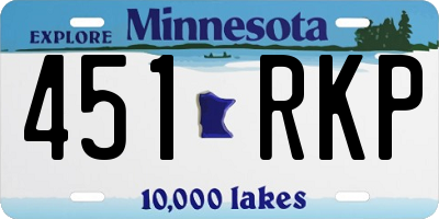 MN license plate 451RKP