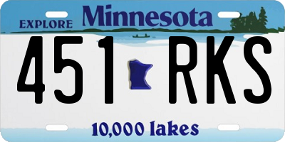 MN license plate 451RKS
