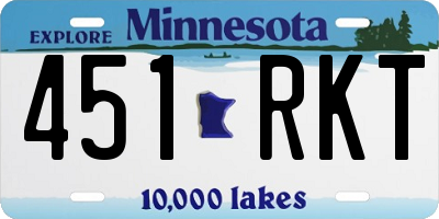 MN license plate 451RKT