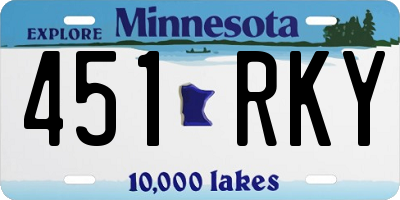 MN license plate 451RKY