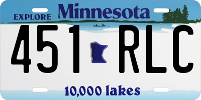 MN license plate 451RLC