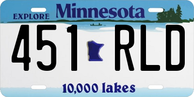MN license plate 451RLD