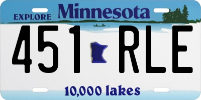 MN license plate 451RLE