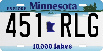 MN license plate 451RLG