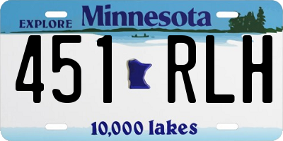 MN license plate 451RLH