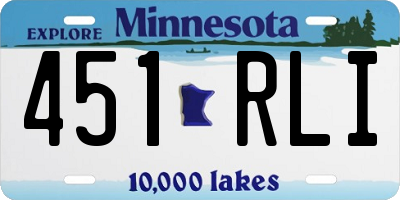 MN license plate 451RLI