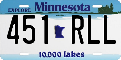 MN license plate 451RLL