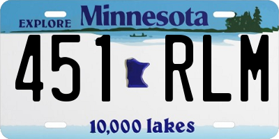 MN license plate 451RLM